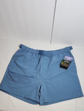 NWT Swiss Alps Women's Blue Hiking Cargo Shorts